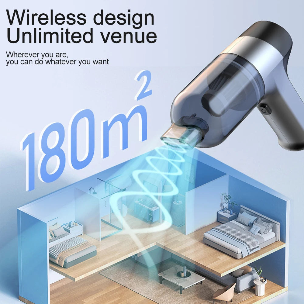 Vacuum Cleaner Strong Suction Cordless Cleaning Machine Robot Home Appliance Car Accessories Powerful Portable Cleaner for Car