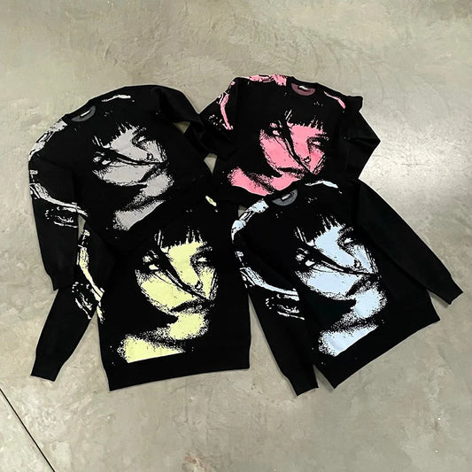 HIZILENTCN Oversized Pullover O Neck - Größe XL Polyester