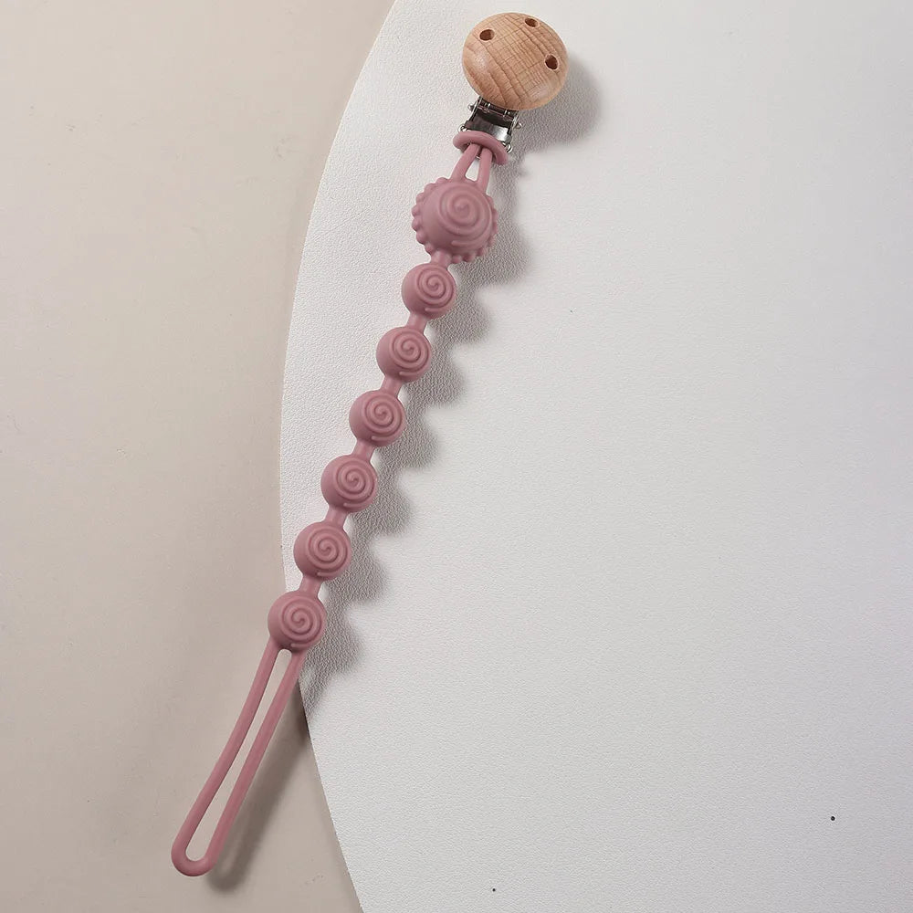 silicone Pacifier Clip Baby cartoon circle cute pacifier Chain for Newborn Teething Soother Dummy Clips beaded
