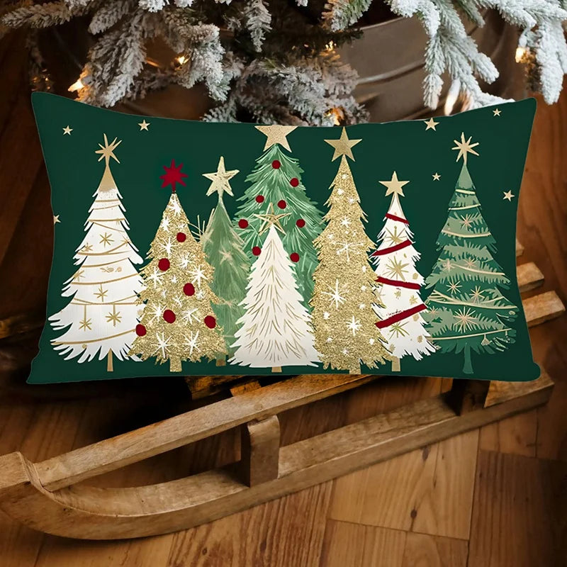 Christmas Pillow Cover Merry Christmas Party Decoration 2025 Xmas Christmas Tree Pillow Cover Navidad Natal New Year Gift 2026