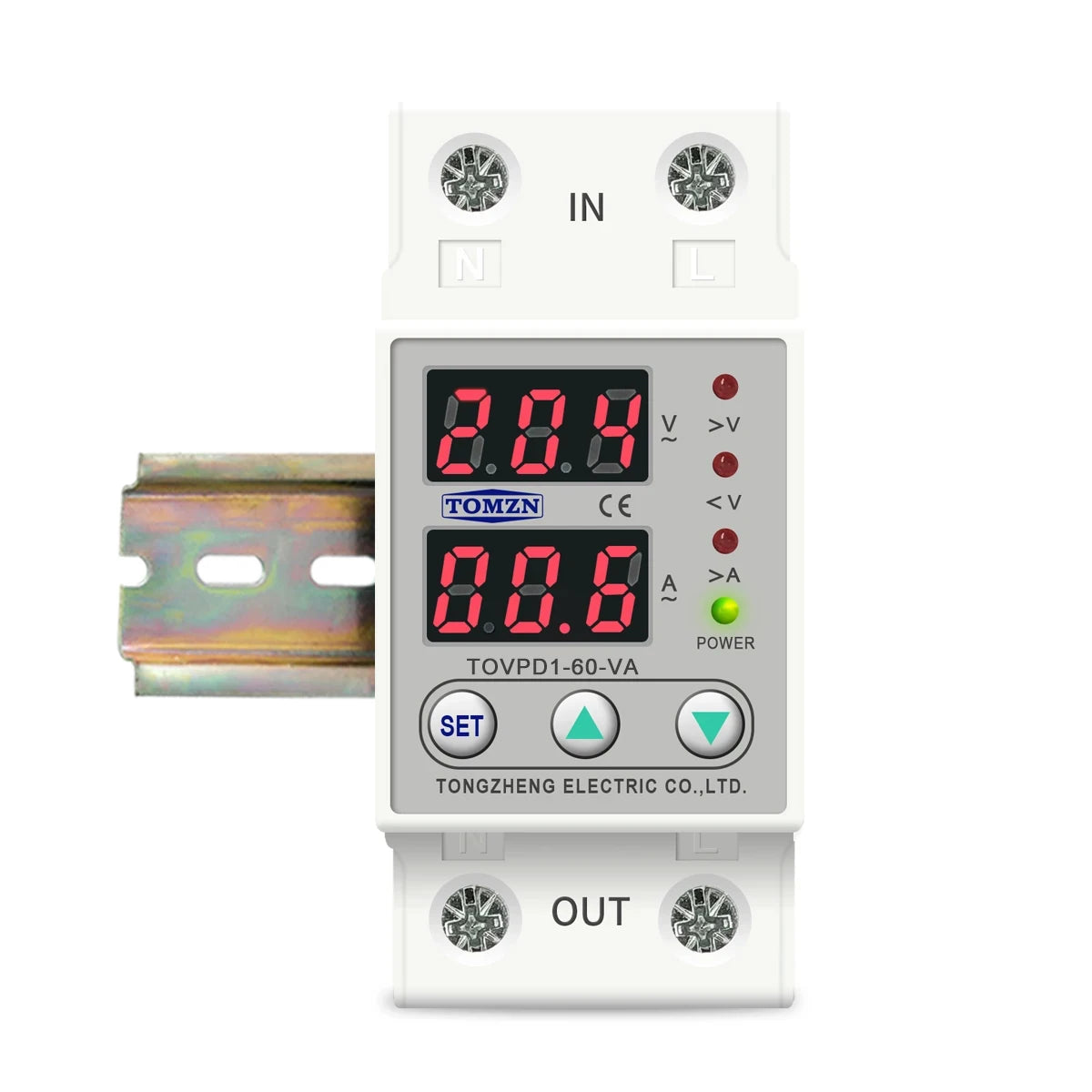 TOMZN TOVPD1-63 Einstellbarer Spannungsschutz - 60A 230V DIN