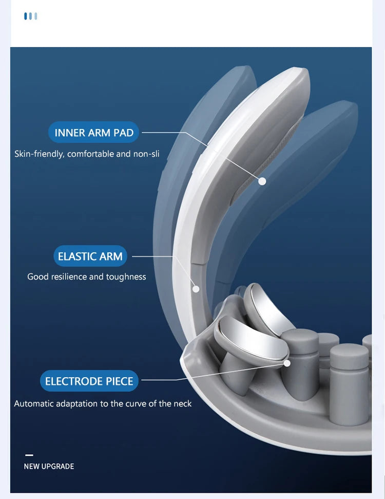 PAQIN Nackenmassagegerät Niederfrequenz - Wiederaufladbar, Kompakt, ABS