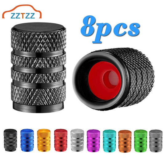 ZZTZZC Ventilkappen Staubdicht - Aluminium 8er Set 11mm