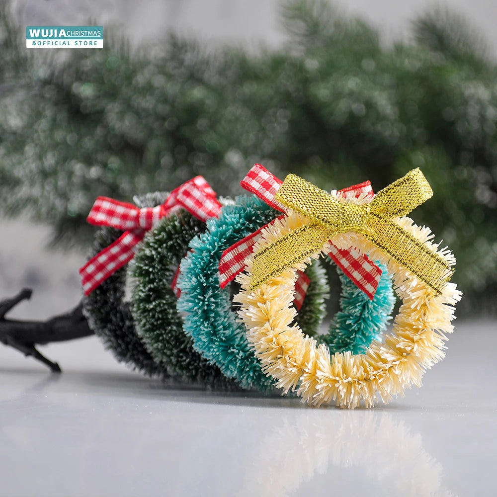 CN Guangdong Mini Türkränze Handgefertigt - 12er Set, Klein Grün