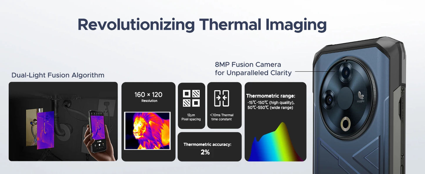 DOOGEE Fire 6 Wärmebildkamera - 10400 mAh Akku, 18 W, 6,56 Zoll