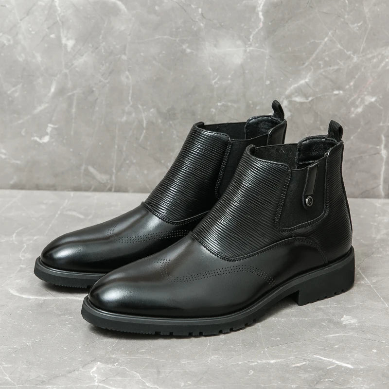 Golden Sapling Chelsea Boots Slip On - Knöchelhoch, EU Größe 42, Flacher Absatz Bequem