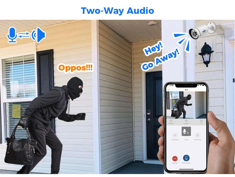 Hiseeu 4K 8MP POE Security IP Camera System Waterproof Full Color AI Face Detection 4CH NVR H.265 Surveillance CCTV Cameras Kit