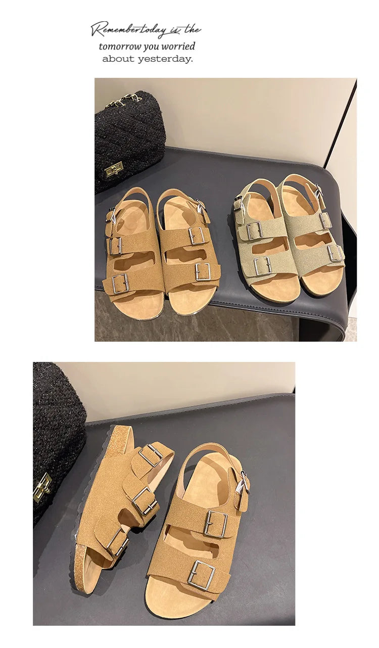 Damen-Vintage-Sandalen 2025: Anti-Slip Matte Platform Beach Casual - Retro-Charme Größe 36-42