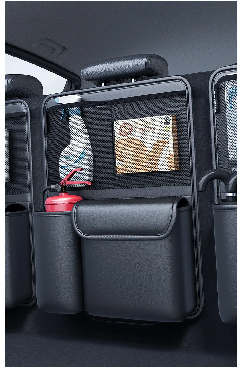 Auto Kofferraum Leder Aufbewahrung Tasche 2025 - Faltbar Car Seat Back Tools Organizer - Multifunktional UV SUV Hängend