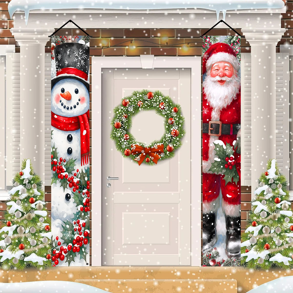 CN Zhejiang Türbanner Weihnachtsdeko - Größe Groß, Polyester