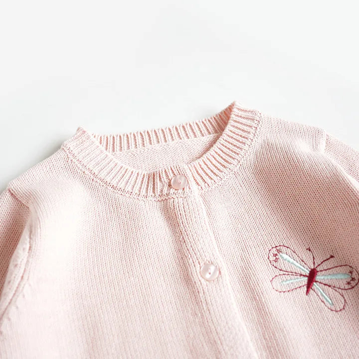 Deer jonmi Gestrickter Pilz-Pullover - Baumwolle Vollärmel