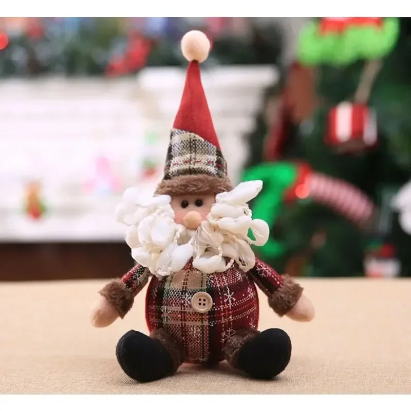 3pcs Santa Claus Elk Snowman Doll Xmas Gifts 2025 Merry Christmas Decorations for Home Happy New Year Christmas Decorations