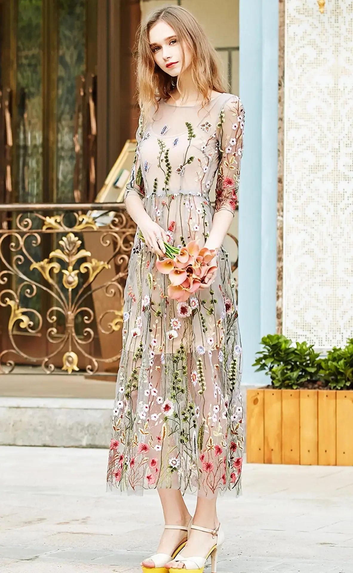 Damen Partykleid 2025 - Elegant Party Dress Bohemian Summer Seaside Resort Beach Long Skirt