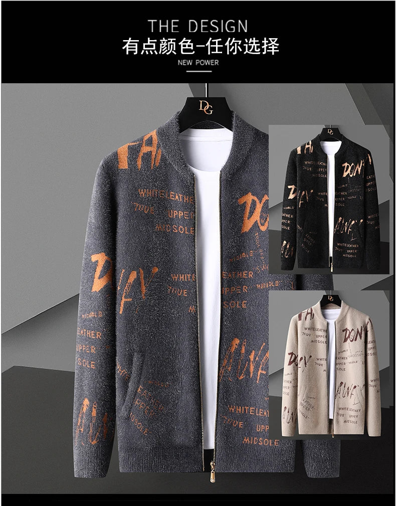 HerbstMode Strickjacke Gestreift - V-Ausschnitt, Cashmere, L