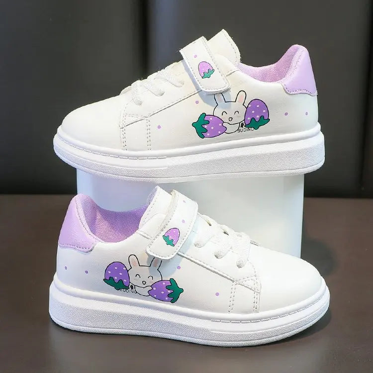 Mädchen Schüler Casual Flache Schuhe 2025 - Kinder Frühling Herbst - Weiße Sport Laufschuhe Sneaker 3-16 Jahre