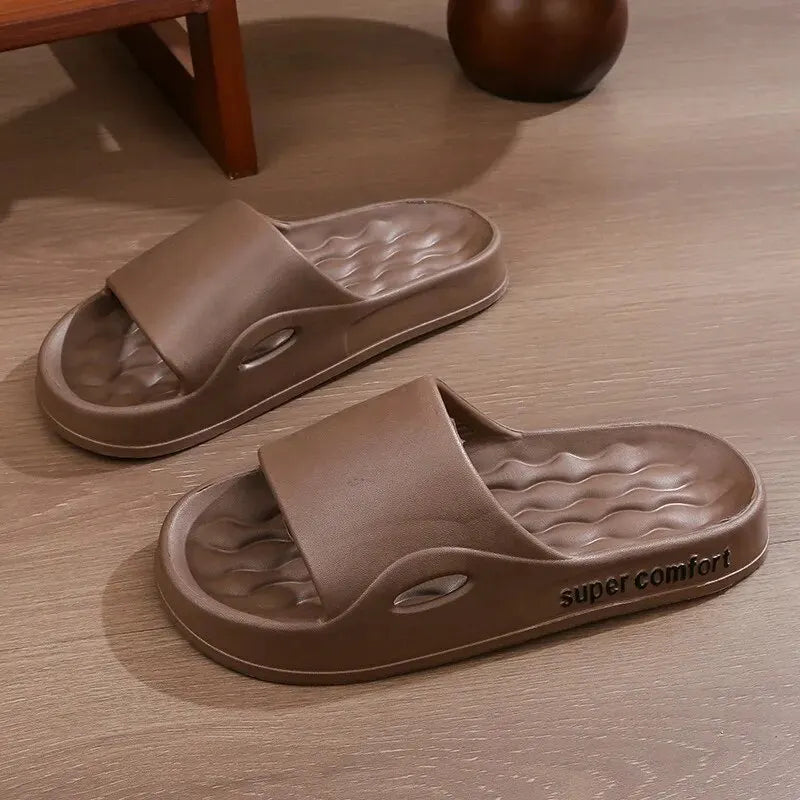 Dick Plattform Hausschuhe für Frauen Heim Weich Sohle Kissen Slides Sandalen Frau Sommer Strand Rutschfest Flip Flops Badezimmer Hausschuhe