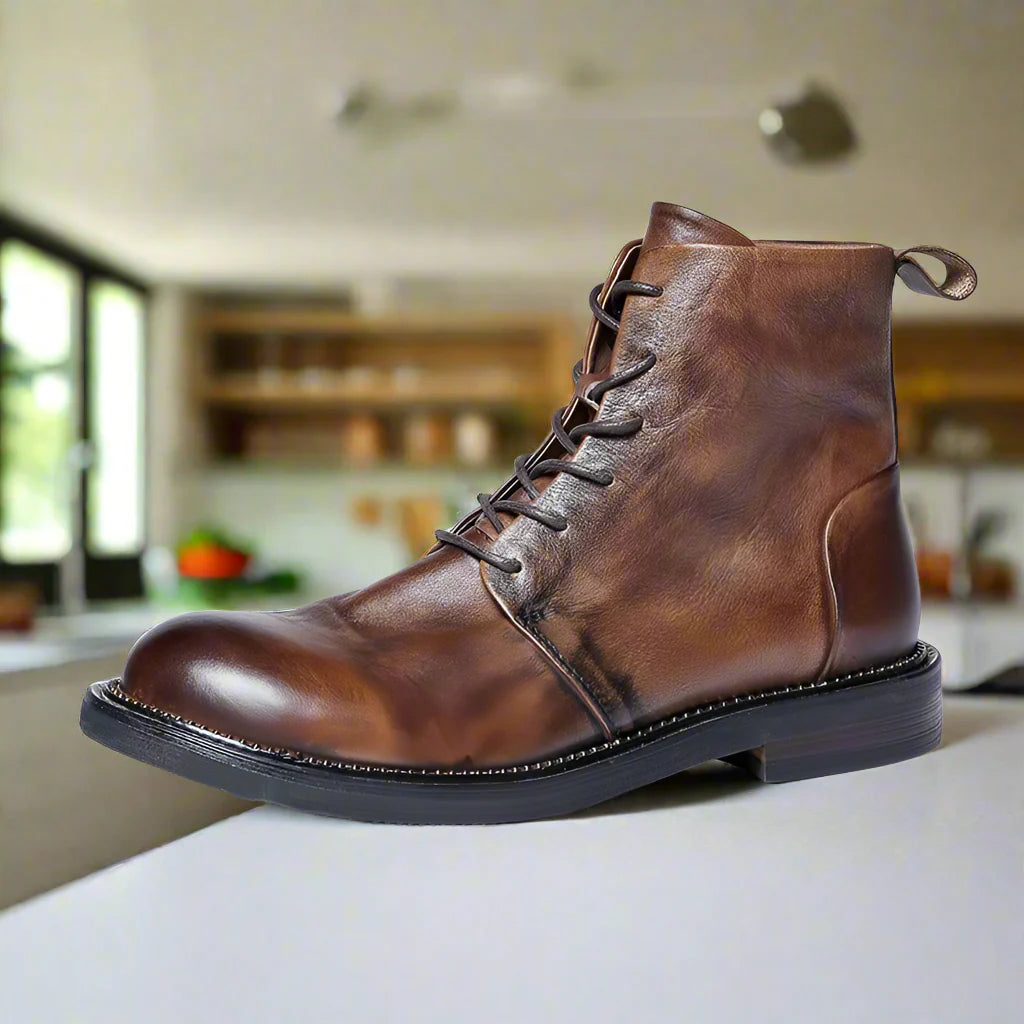 Handmade high quality soft leather boots in British style