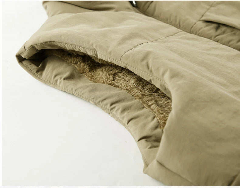 Männer Multi-Pocket Weste Warm - 6XL Fleece Dicke Kragenlos