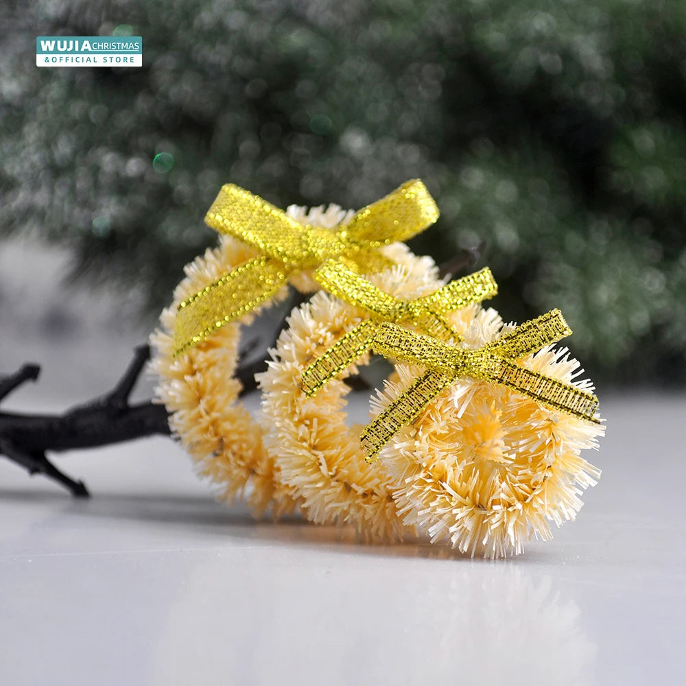 CN Guangdong Mini Türkränze Handgefertigt - 12er Set, Klein Grün