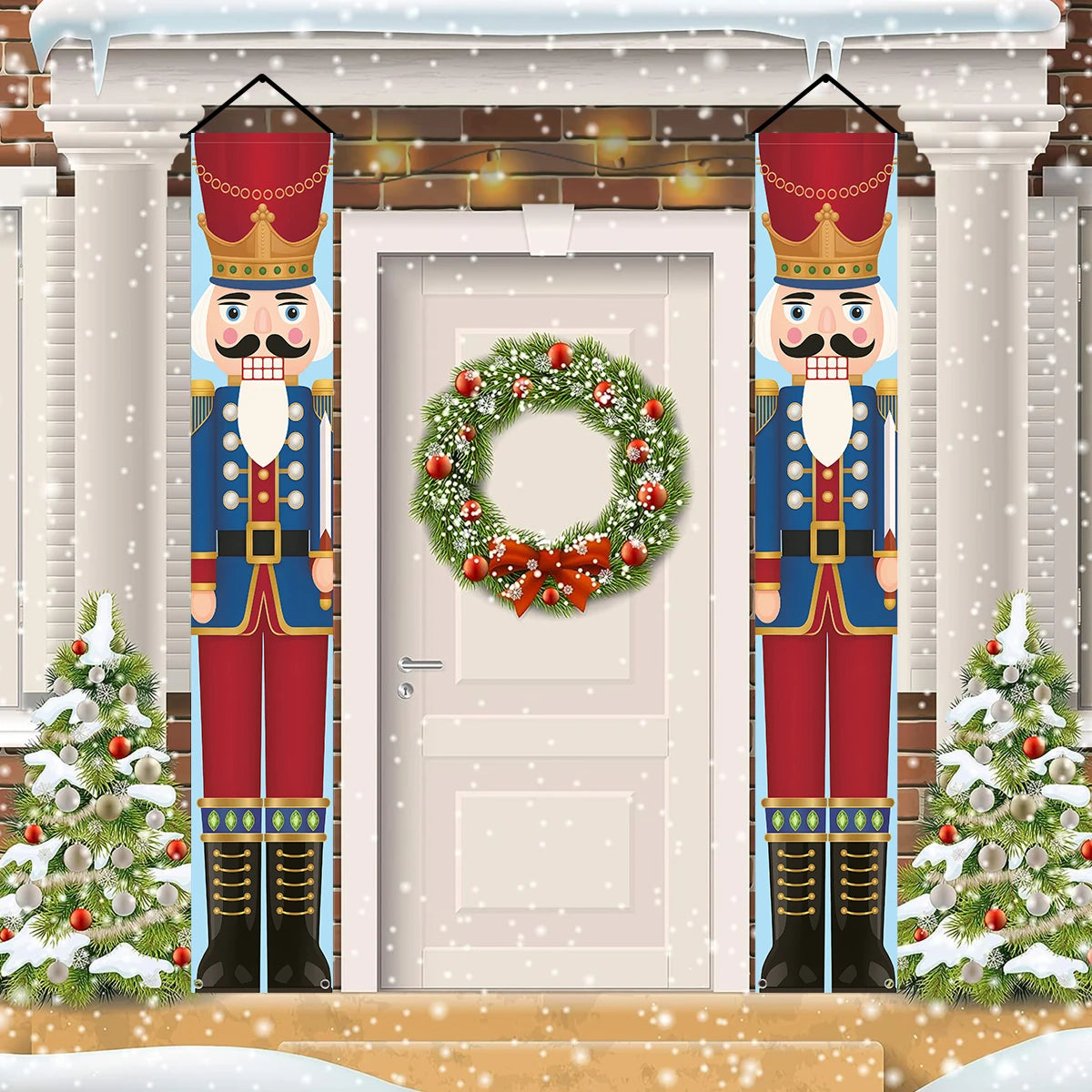 CN Zhejiang Türbanner Weihnachtsdeko - Größe Groß, Polyester