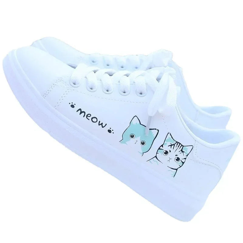 Bella Sneaker Schnürung - PU Katzendesign 36-41 EU Sommer