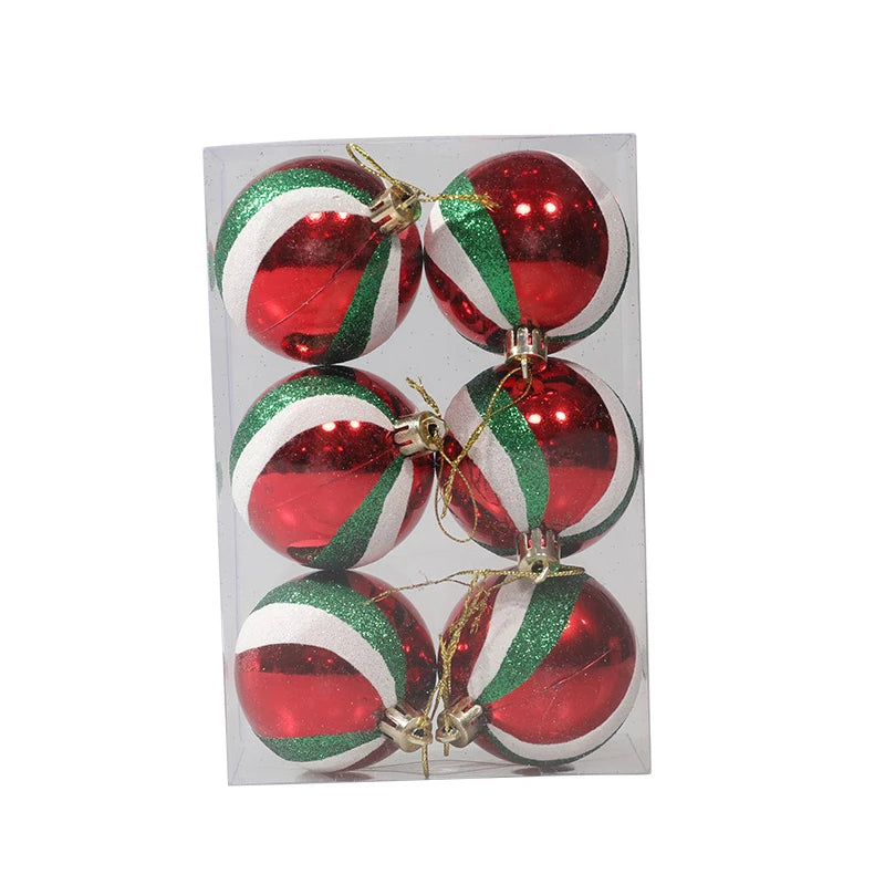 Choice Weihnachtskugel Glitzernd - Inhalt 6er Pack, Ø 6 cm Glas