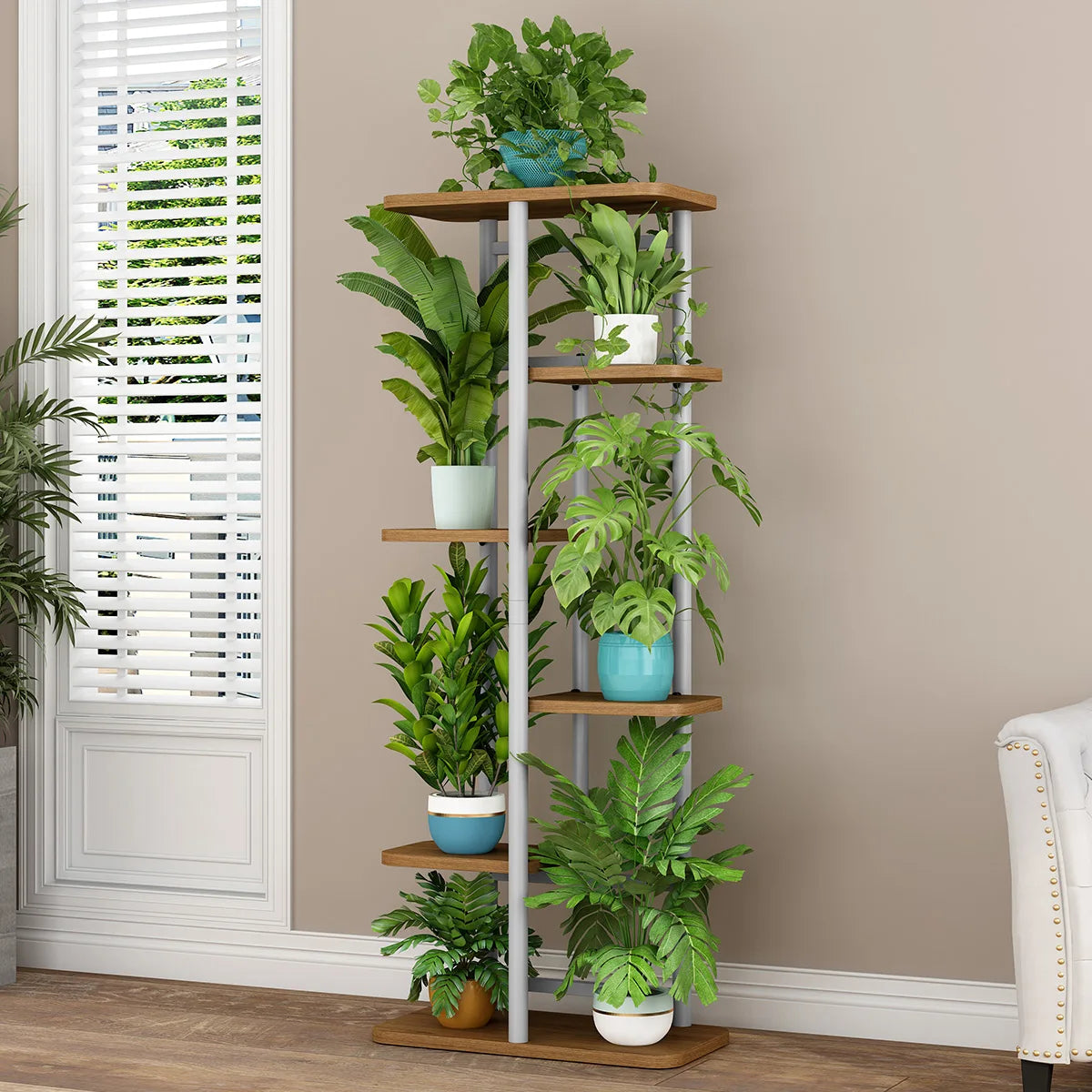 TWISTER.CK Pflanzenständer Metall Mehrstufig Eckdesign