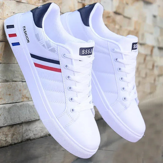 Herren-Luxus-Sneaker 2025: Qaawal Männer Flache Schuhe Luxus Herren Sneaker Frühling Herbst 2025 Outdoor Sport Schuhe für Männer Mode Vulkanisiert Schuh Tenis Para Hombre Kollektion