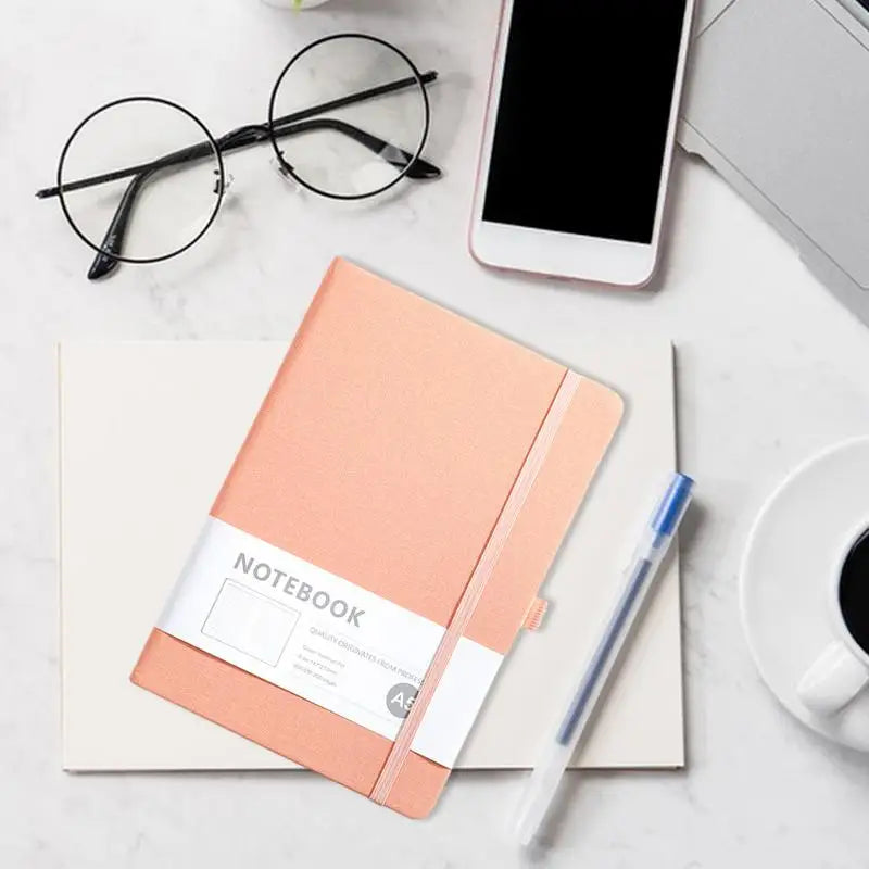 Diary Notebook A5 PU Leather Cover Horizontal Line Notebook Journal 200 Pages Notepads Diary Agenda Business Work Notebook