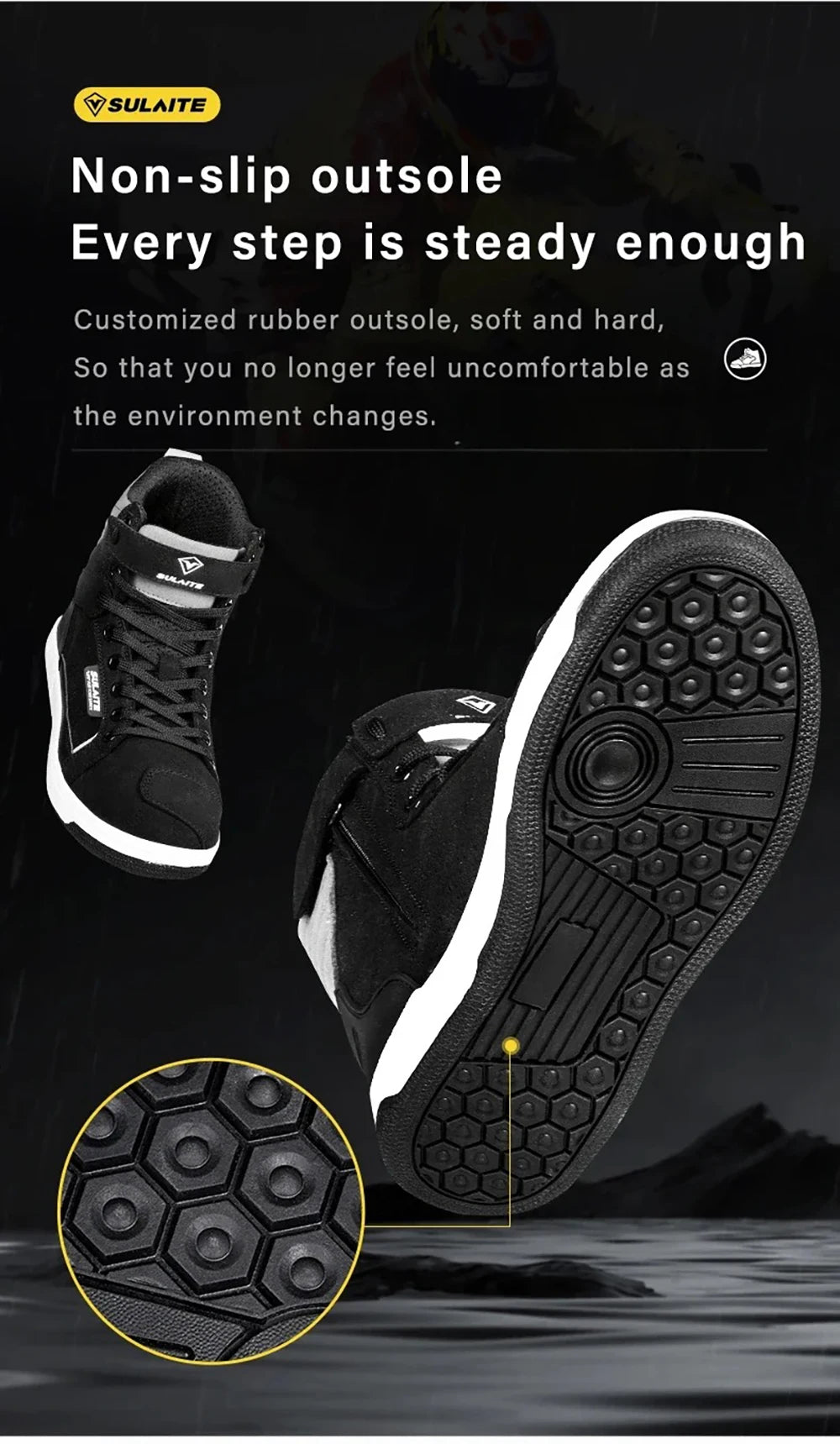 Ghete de motocicletă respirabile ZhejiangCN pentru bărbați - Mărimea EU 42, partea superioară din piele, impermeabile