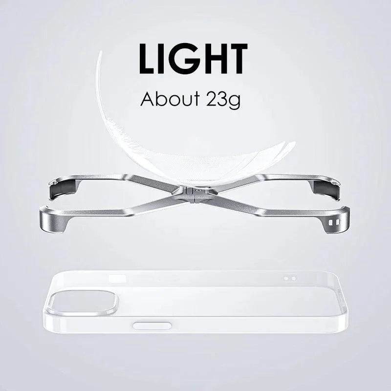 Phone case for iphone metal x type removable heat dissipation  cover