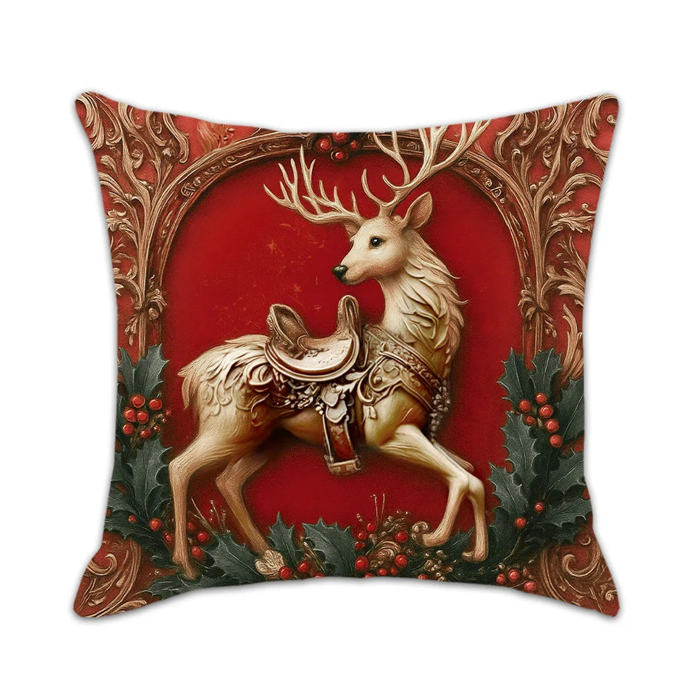 1pcs Christmas Pillow Cover Xmas Party Decoration 2025 Xmas Holiday Santa Claus Pillow Cover Navidad Natal New Year Gift 2026﻿﻿﻿