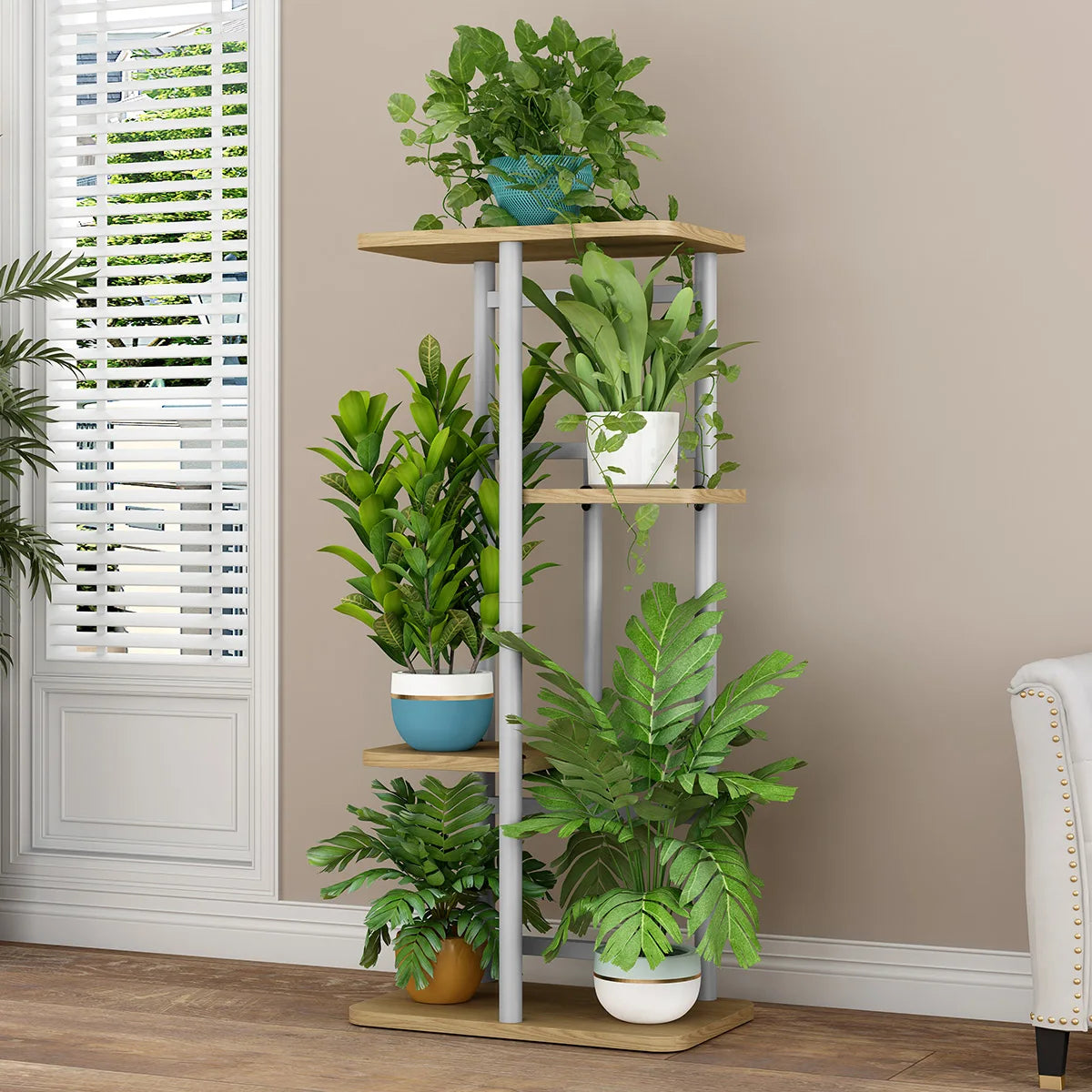 TWISTER.CK Pflanzenständer Metall Mehrstufig Eckdesign