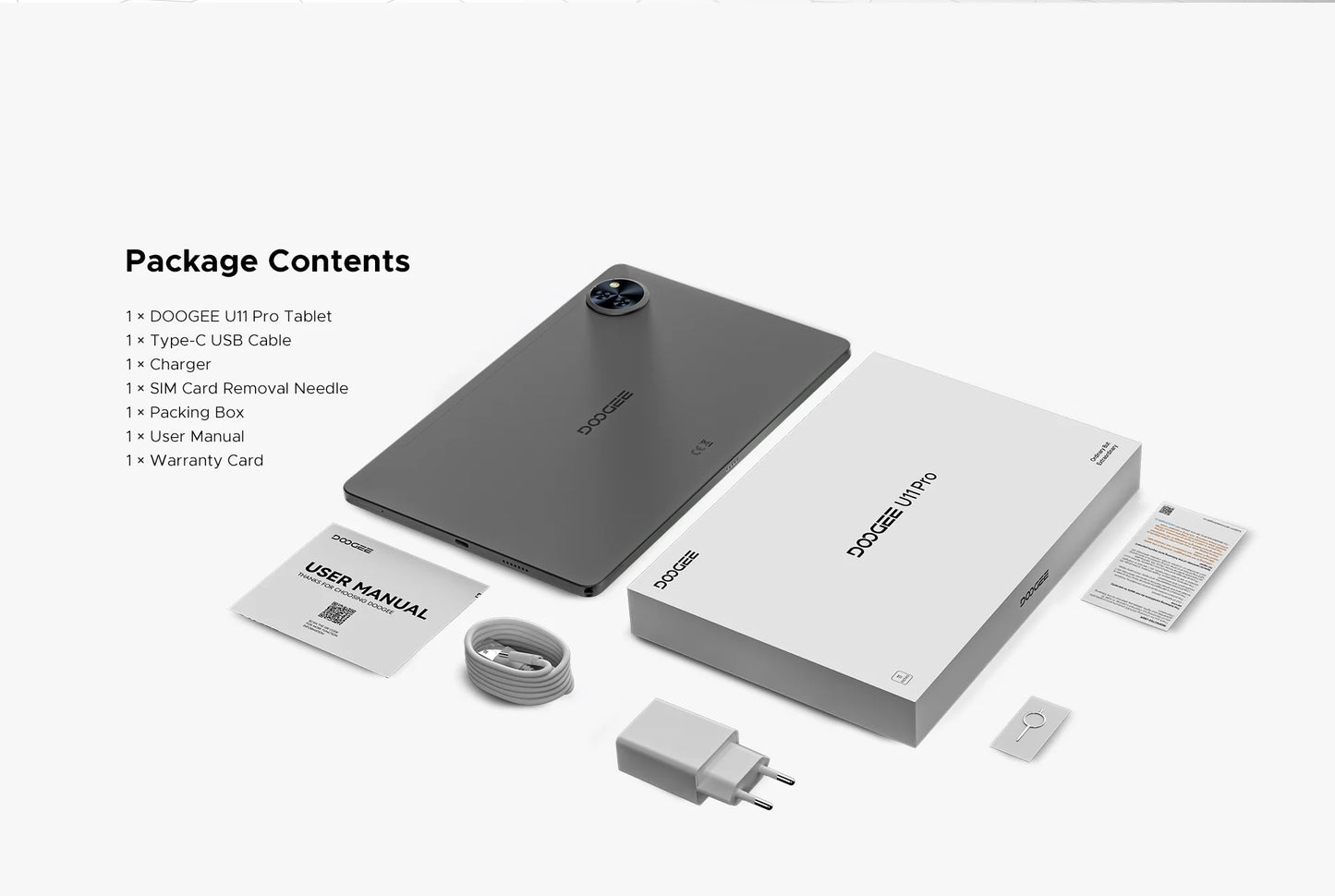 DOOGEE U11 Pro Android 15 - 8580mAh Akku, 256GB Speicher, 11Zoll