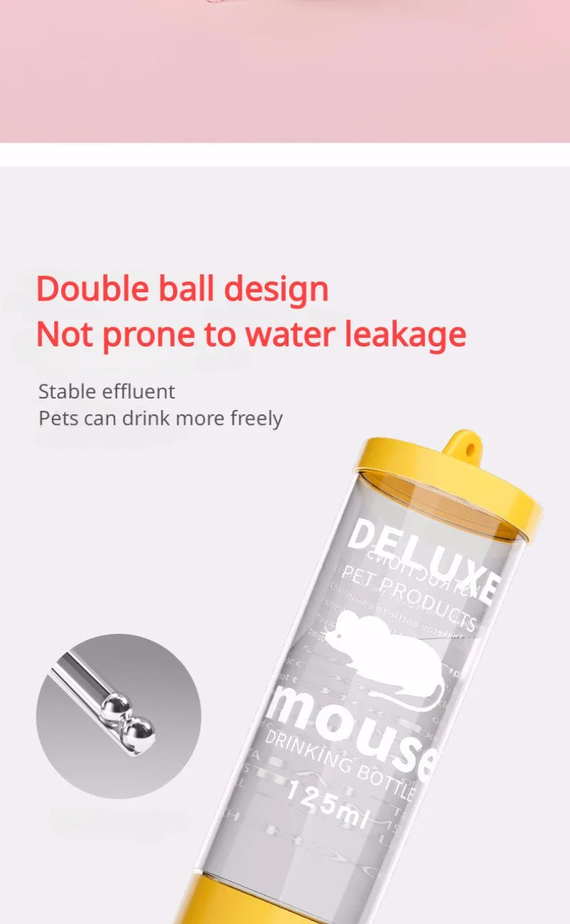 Haustier-Wasserspender 2025: Pet Water Bottle Automatic Water Feeder Hanging Pet Dog Drinking Bowl Plastic Water Dispenser Pet Supplies 80ML/125ML Collection