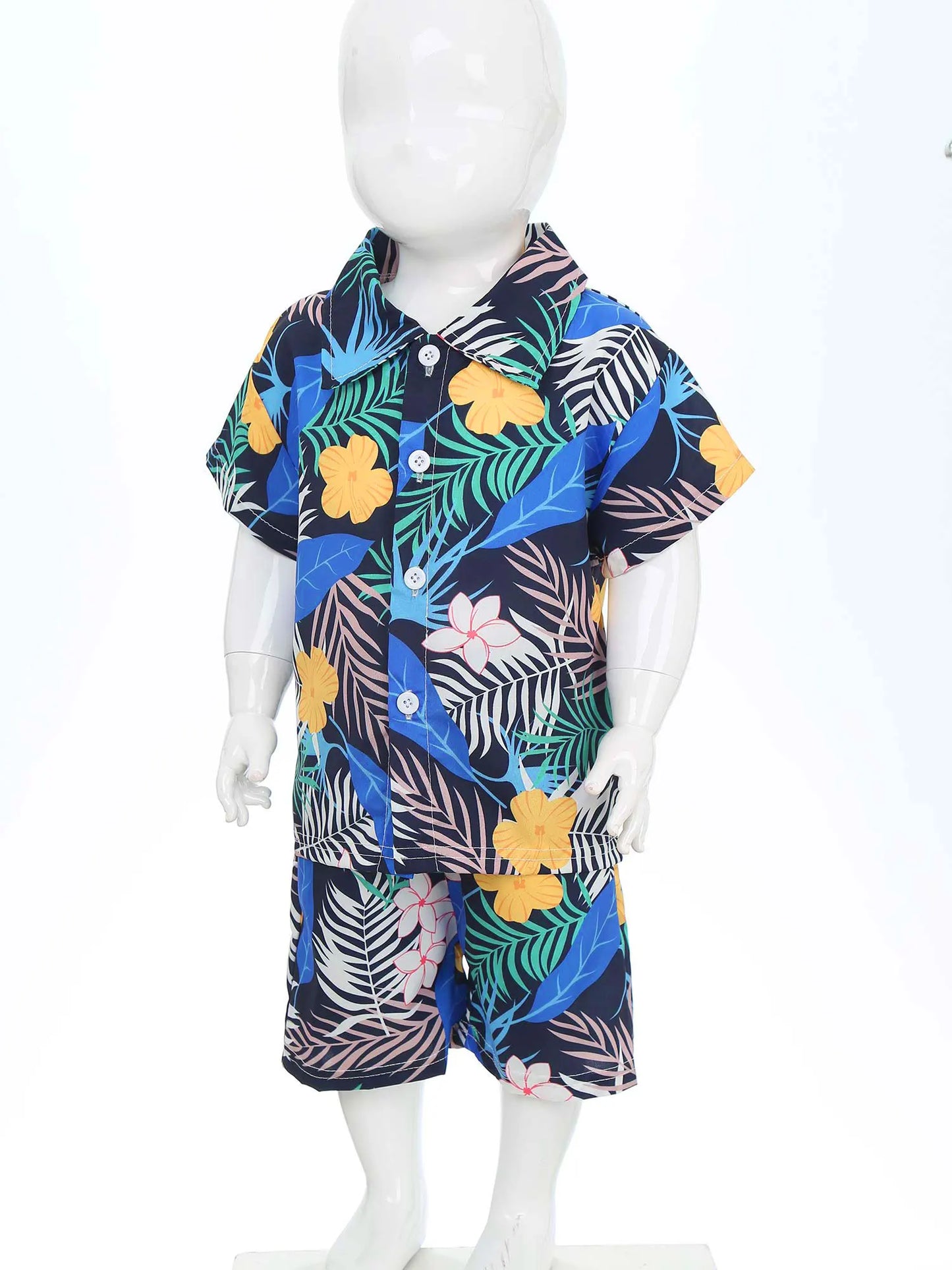 Jungen-Sommer-Set 2025: Hawaii-Hemd & Shorts - Premium Vacation Collection