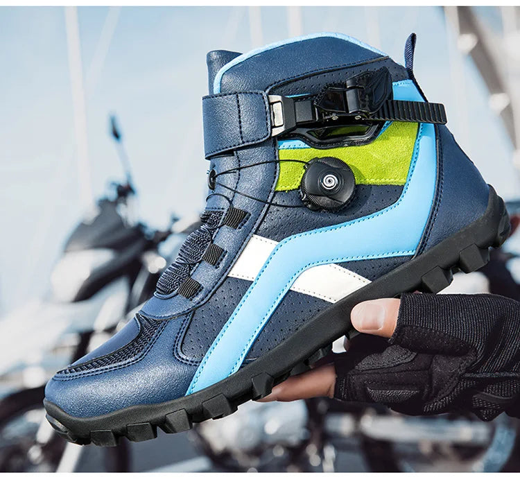 Ghete de motocicletă CN Guangdong cu talpă antiderapantă - Mărimea 39-45 Ghete din piele de vacă
