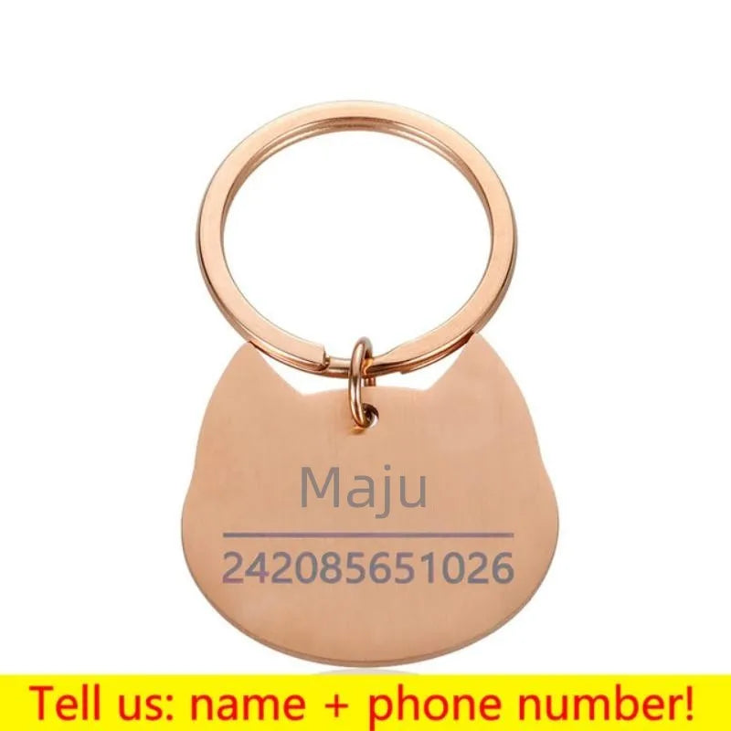 Personalisiert Graviert Katze Hund Pet ID Tag 2025 - Hunde Anti-Lost Halsband Charm - Gravur Pet Name Halsband Welpe Katzen Accessories