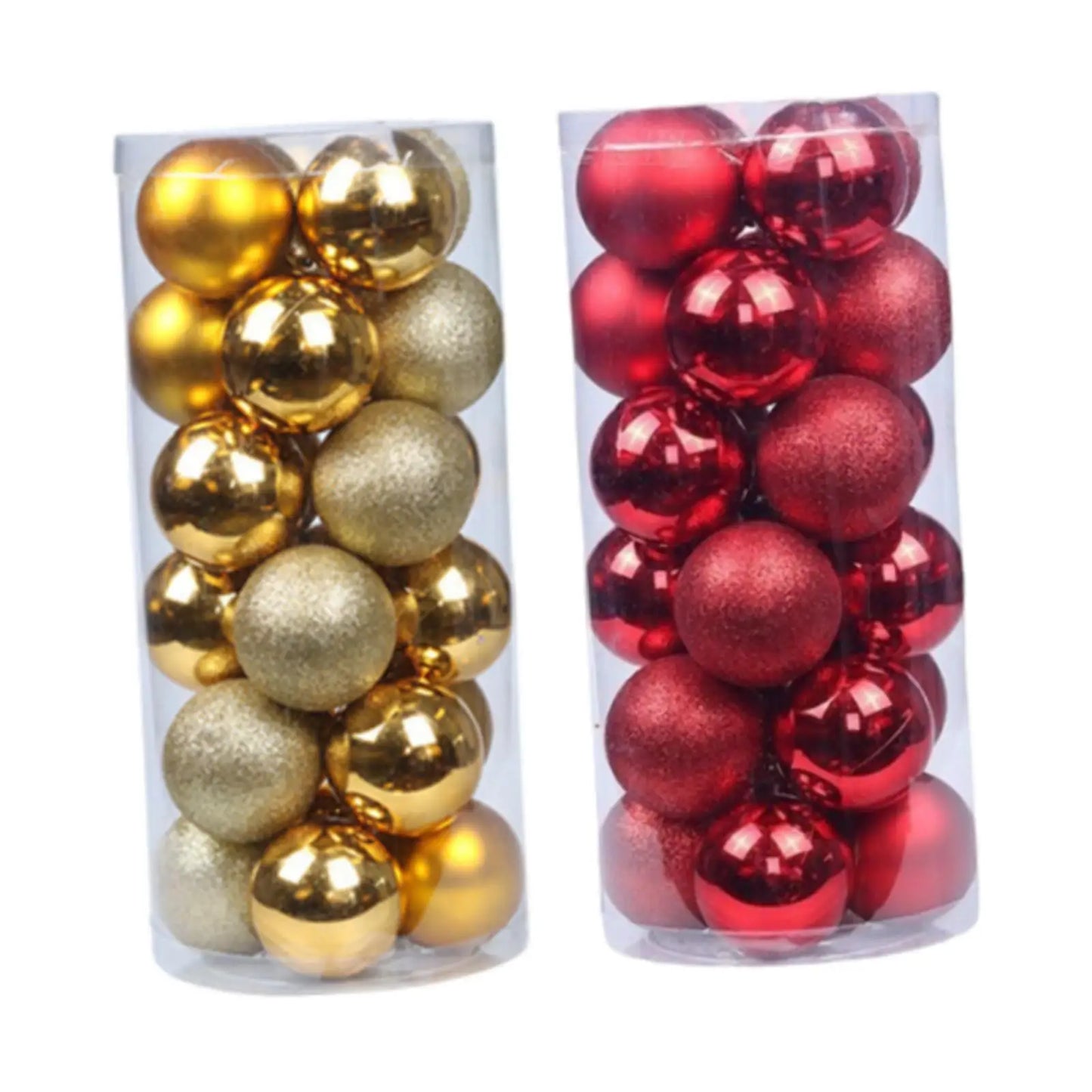 Choice Christbaumkugeln Mehrgrößen Set - 24 Stück, Größen 3/4 cm und 6/8 cm