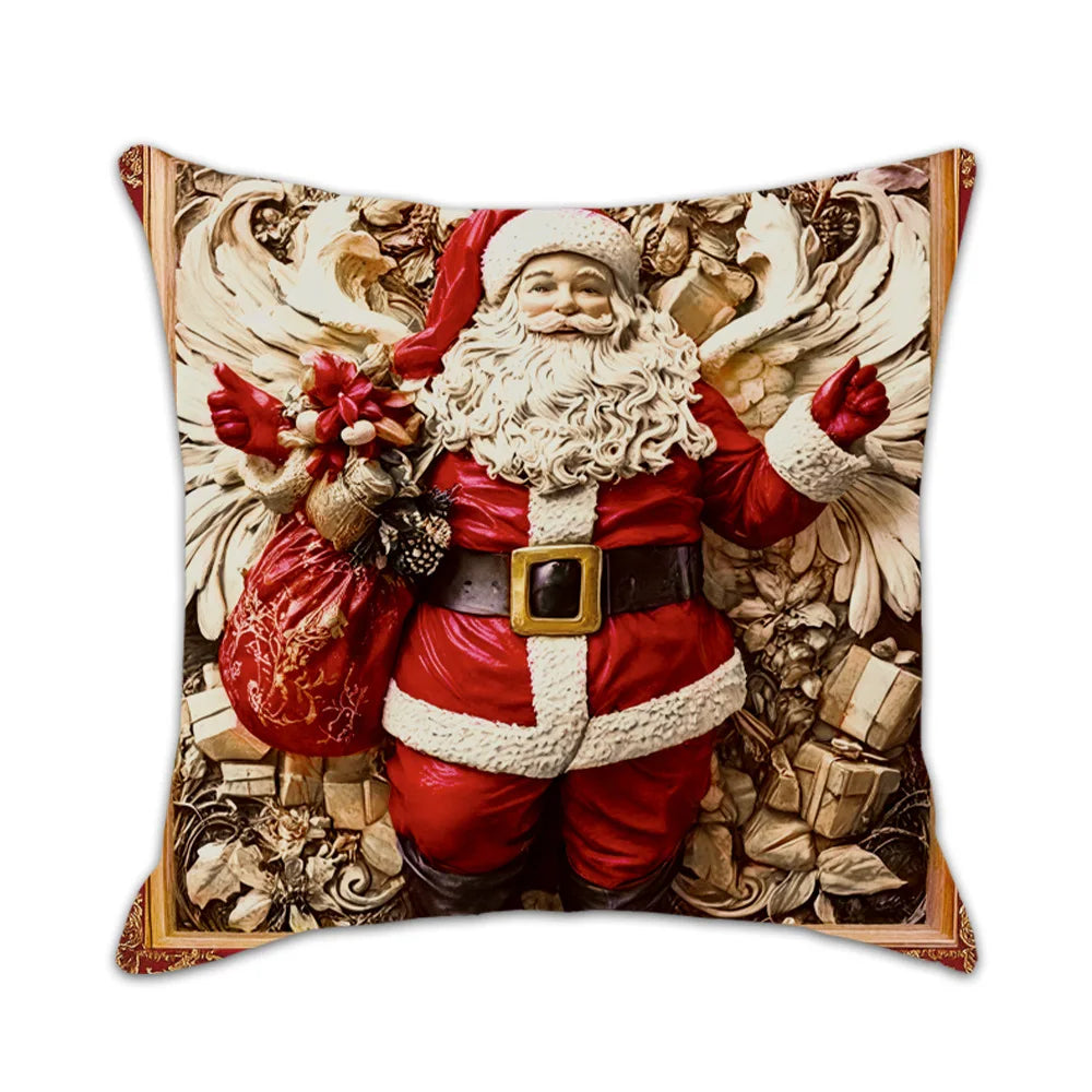1pcs Christmas Pillow Cover Xmas Party Decoration 2025 Xmas Holiday Santa Claus Pillow Cover Navidad Natal New Year Gift 2026﻿﻿﻿