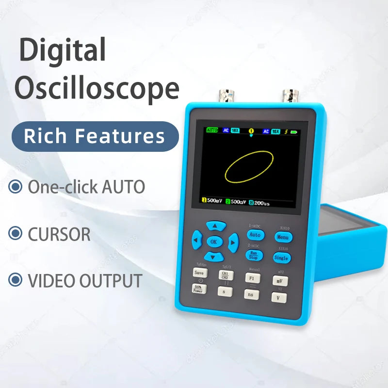 ZEEWEII DSO2512G 2,8 Zoll Handheld Digital Oszilloskop 120M Bandbreite Dual Kanal Signal Generator XYmode