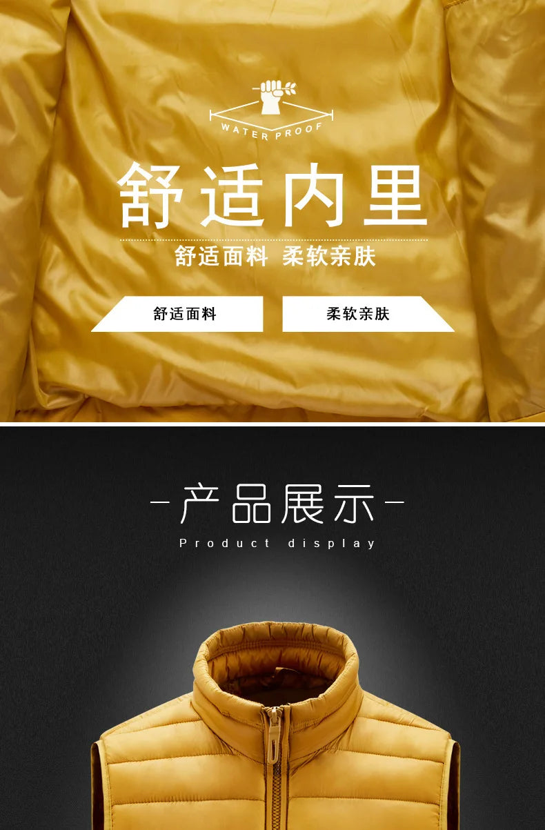 Neue Männer Weste Ultraleicht - 90% Daune, wasserdicht, Gr.L