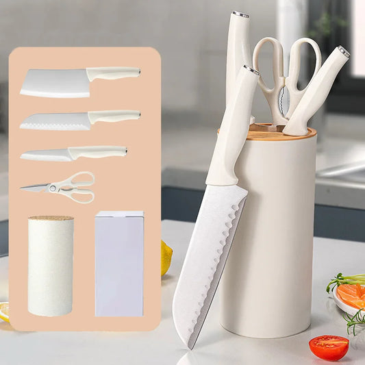 Edelstahl Küche Messer Set Werkzeuge 2025 - Geschmiedet Küche Messer Schere Schäler - Chef Slicer Paring Hackmesser Geschenk 5 Stück Set