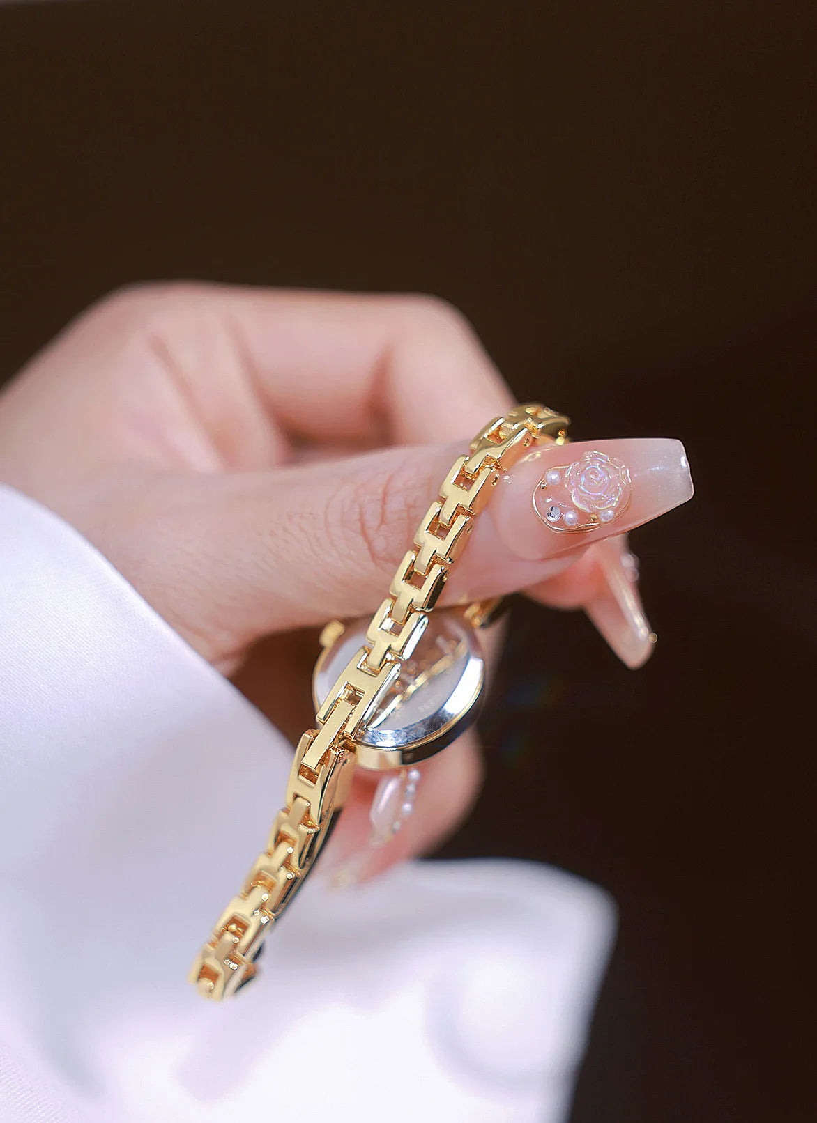 Womens Watch Luxury Fashion Quartz Wristwatches Colored Rhinestone Small Silver Bracelet Watches For Women Gifts