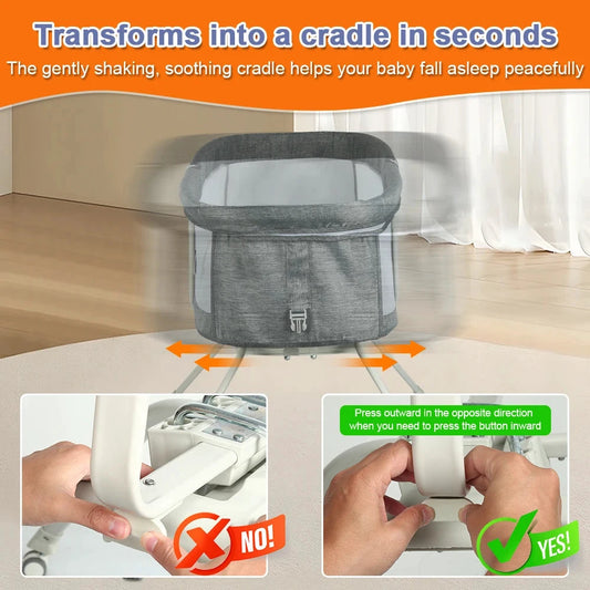 Babybett 3in1 Mit Wiegefunktion Und Neigungsverstellung