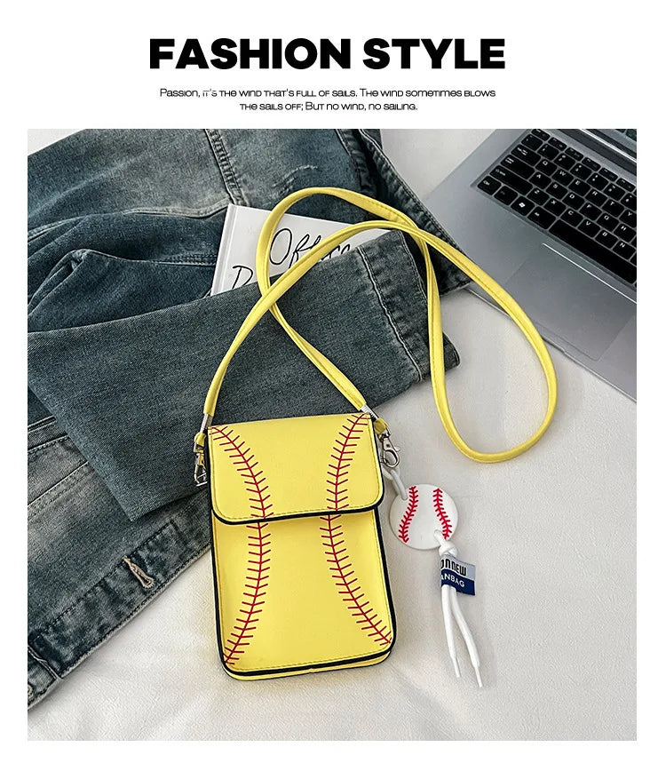 Fashion Vielseitig Crossbody Taschen 2025 - Baseball Gedruckt Schulter Tasche - Handy Quadrat Taschen Personalisiert Schräg Klein Geldbörse