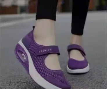 YBQJOO Running Sneaker Mesh Damen - Gr 36-41 Keil 3cm