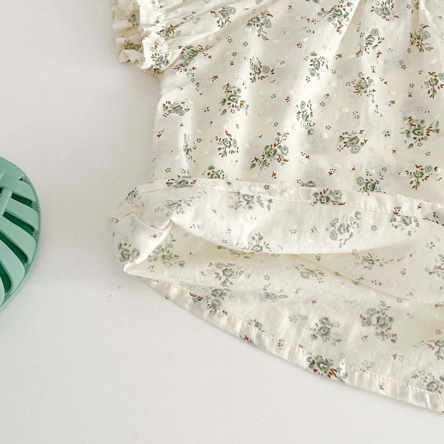 Infant Baby Girls Short Sleeve Green Printing Tops Shorts 2Pcs Clothing Sets Summer Baby Girls Children's Clothes Suit 0-3Yrs