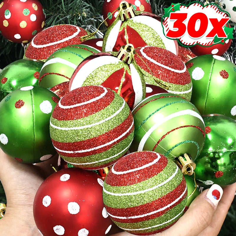 Choice Weihnachtskugeln Glitzernd - 6 Stück Kunststoff Klein