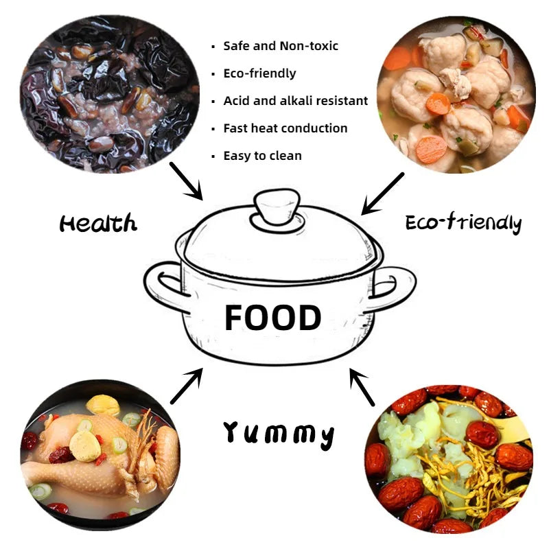 Kitchen Cookware Utensils Set 16/18/20CM Red Yellow and Green Enamelled Pots and Pans, 3-piece Set, Induction Cooktop, Open Fire